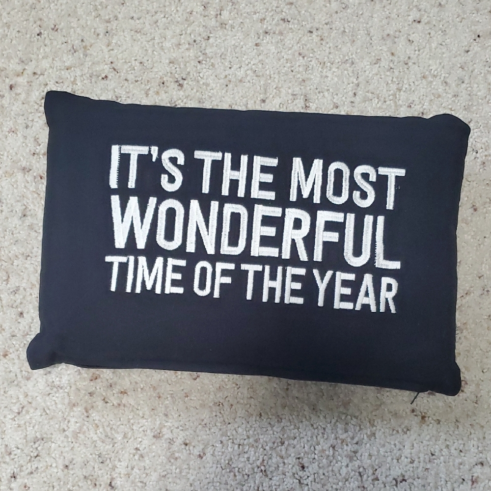 Primitives by Kathy Black and White Holiday Pillow
